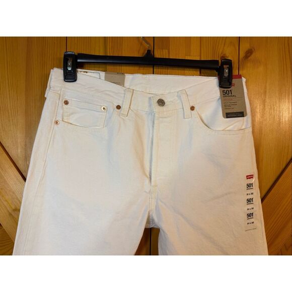 Levi's 501 ORIGINAL FIT MEN'S JEANS Size 31x32 White nwt (6320) - Picture 3 of 7